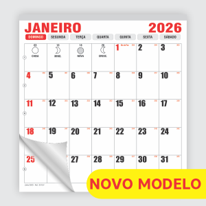 Bloco Comercial 12 meses Ref.: 3515-F Folhas 12 Meses Alta Alvura 56g 21,5x23cm Vermelho e Preto  Bloco Colado 