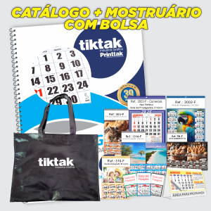 Catálogo com Kit Mostruário 2026 + Bolsa      