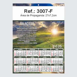 Folhinha de Parede Ref.: 3007-F Base Duplex 250g 27x37 1 Cromo   