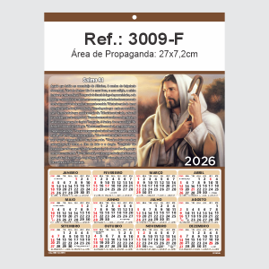 Folhinha de Parede Ref.: 3009-F Base Duplex 250g 27x37 1 Cromo   