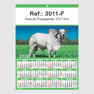 Folhinha de Parede Ref.: 3011-F Base Duplex 250g 27x37 1 Cromo   