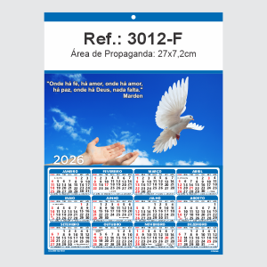 Folhinha de Parede Ref.: 3012-F Base Duplex 250g 27x37 1 Cromo   