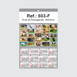 Folhinha de Parede Ref.: 503-F Base Duplex 250g 18x27 1 Cromo   