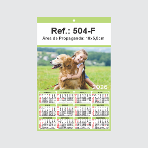 Folhinha de Parede Ref.: 504-F Base Duplex 250g 18x27 1 Cromo   