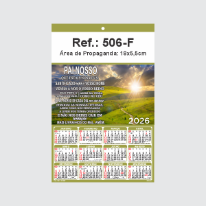 Folhinha de Parede Ref.: 506-F Base Duplex 250g 18x27 1 Cromo   