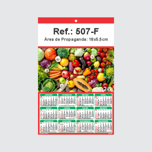 Folhinha de Parede Ref.: 507-F Base Duplex 250g 18x27 1 Cromo   