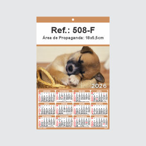 Folhinha de Parede Ref.: 508-F Base Duplex 250g 18x27 1 Cromo   