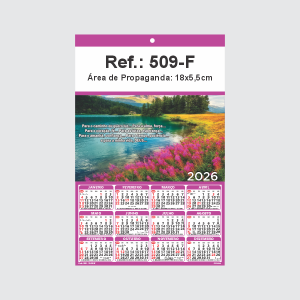 Folhinha de Parede Ref.: 509-F Base Duplex 250g 18x27 1 Cromo   