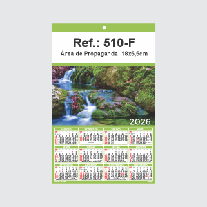 Folhinha de Parede Ref.: 510-F Base Duplex 250g 18x27 1 Cromo   