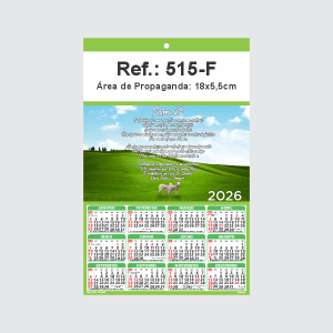 Folhinha de Parede Ref.: 515-F Base Duplex 250g 18x27 1 Cromo   