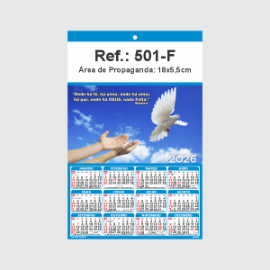 Folhinha de Parede Ref.: 501-F Base Duplex 250g 18x27 1 Cromo   